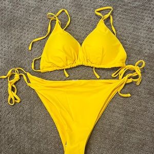 Yellow-Orange Bikini M- top XL- bottom